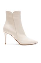 Gianvito Rossi Nappa Leather Levy Ankle Boots In White