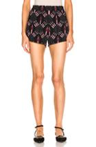 Valentino Heart Print Shorts In Abstract,black,pink
