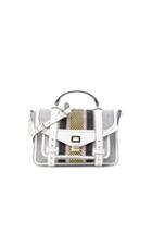 Proenza Schouler Ps1+ Medium Woven Stripes In White,stripes