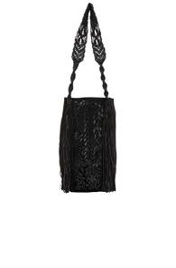 Ulla Johnson Embroidered Paloma Tote In Black,floral