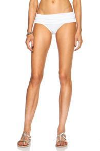 Norma Kamali Super Low Rise Bikini Bill Poly Bottom In White