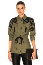Veronica Beard Heritage Utility Jacket With Lace In Abstract,brown,green