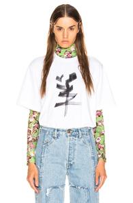 Vetements Goat Chinese Zodiac T Shirt In White