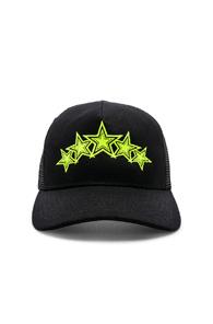 Amiri Five Star Trucker Hat In Black