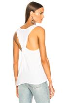 Enza Costa Twist Drape Racer Tank In White