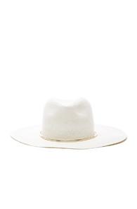 Janessa Leone Begonia Wide Brim Hat In White
