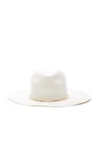 Janessa Leone Begonia Wide Brim Hat In White