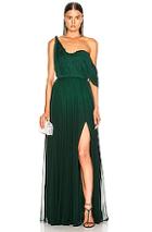 Oscar De La Renta Drape Gown In Green