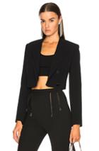 Alexander Wang Cropped Split Lapel Jacket In Black