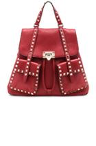 Valentino Rockstud Backpack In Red