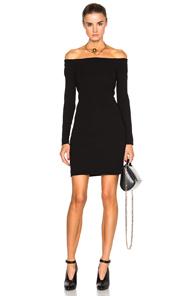 Tibi Off Shoulder Dress In Black