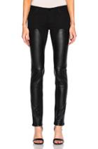 Givenchy Leather Front Jeans In Black