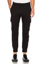 Helmut Lang Curved Leg Cargo Track Pants In Black