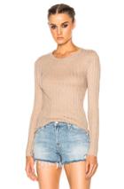 Enza Costa Cashmere Slim Crew Tee In Neutrals