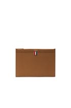 Thom Browne Small Zipper Tablet Holder In Brown
