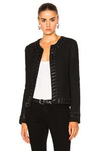 L'agence Devereaux Leather Whipstitch In Black