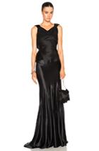 Maison Margiela Satin Gown In Black