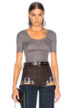 T By Alexander Wang Wash & Go Short Sleeve Top In Gray