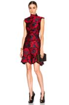 Erdem Holly Thread Work Embroidery Dress In Red,floral
