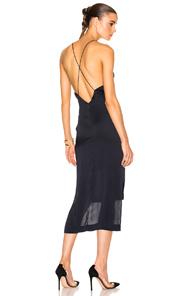 Dion Lee Satin Fine Line Cami Dress In Blue