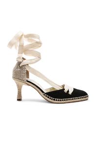 Castaner X Manolo Blahnik Canvas By Day Espadrille Heels In Black
