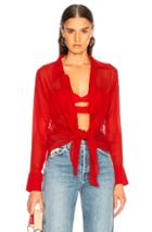 Adriana Degreas X Charlotte Olympia Shirt In Red
