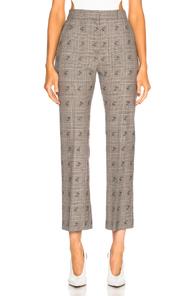 Altuzarra Adler Trousers In Black,floral,checkered & Plaid