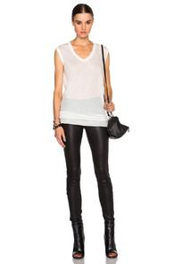 Rick Owens V Neck Sleeveless Tee In White
