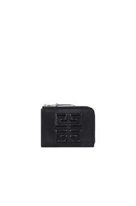 Givenchy Medium Emblem Zip Wallet In Black