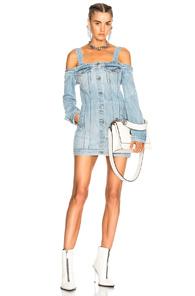 Grlfrnd For Fwrd Click Dress In Denim Light
