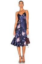 Prabal Gurung Combo Slip Dress In Blue,floral,purple