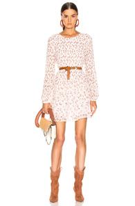 Frame Smoked Floral Dress In Floral,neutral,pink