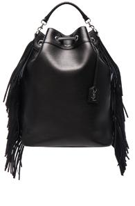 Saint Laurent Emmanuelle Oversized Backpack In Black