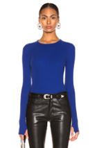 Enza Costa Cashmere Thermal Crew In Blue