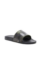 Givenchy Polyurethane Slides In Green,abstract