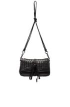 Bottega Veneta Nappa Charcoal Shoulder Bag In Black