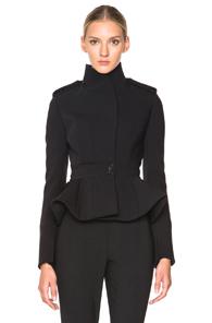 Alexander Mcqueen Cropped Jacket In Black