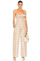 Johanna Ortiz Javari Jacquard Jumpsuit In Geometric Print,neutrals,white