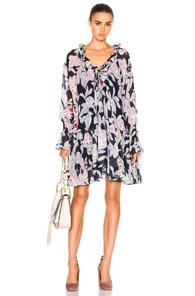 See By Chloe Print Dress In Floral,blue