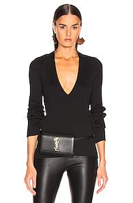 Haider Ackermann V Neck Sweater In Black