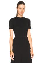 Rosetta Getty Ribbed Short Sleeve Tee In Black