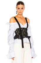 Maison Margiela Viscose Satin & Pure Silk Top In Black,metallics
