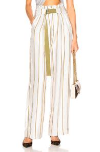 John Elliott Claire Wrap Pant In Gray,green,stripes