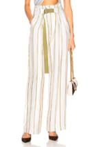 John Elliott Claire Wrap Pant In Gray,green,stripes