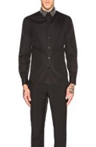 Alexander Mcqueen Studded Collar Shirt In Black