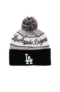 Marcelo Burlon X New Era Dodgers Pom Pom Beanie In Gray