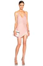 Mason By Michelle Mason Contrast Slip Dress In Pink