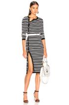 Altuzarra Artzel Dress In Black,stripes,white