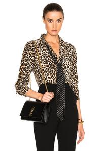 Equipment X Kate Moss Slim Signature Top In Neutrals,animal Print