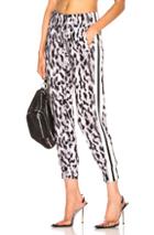 Norma Kamali Side Stripe Jog Pant In Animal,black,gray,white
